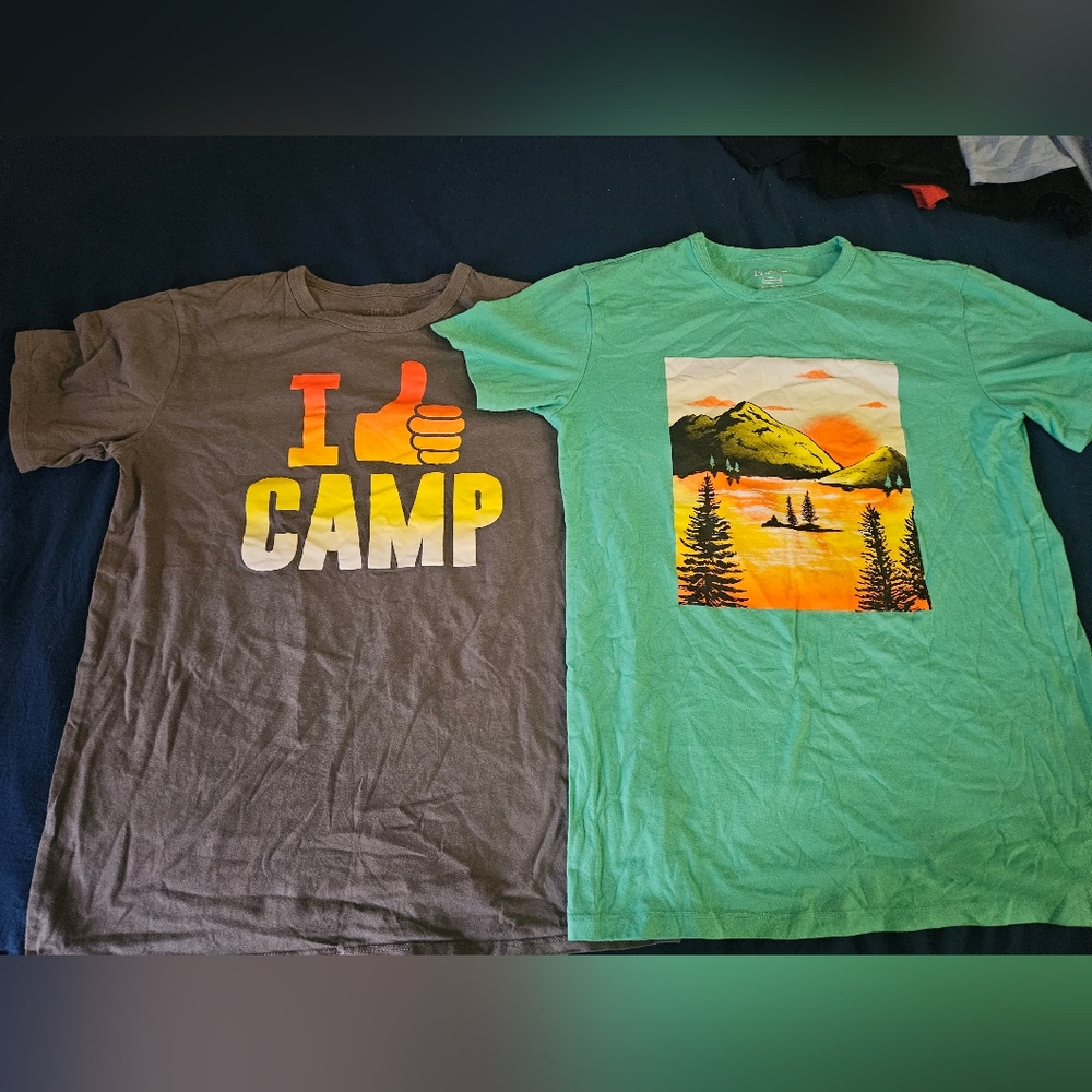The Children's Place Graphic Tees - Gray and Teal